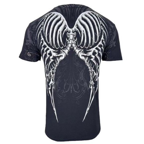 Rebel Saint by Affliction Men's T-Shirt Fracture Biker Cross Tattoo S-5XL - Picture 3 of 8